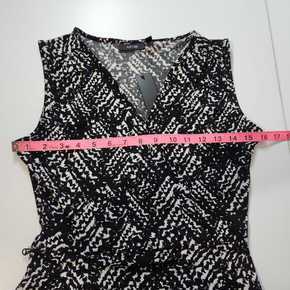 Apt 9 Printed Knit Sleeveless Faux Wrap Dress Size XS - Picture 11 of 11